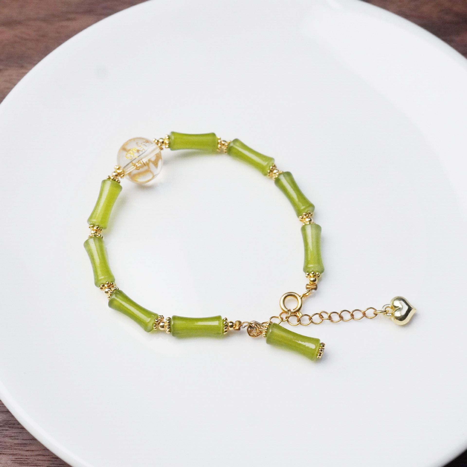 福建金佳利竹制品绿色竹节珠手链水果竹签传统火把扇子