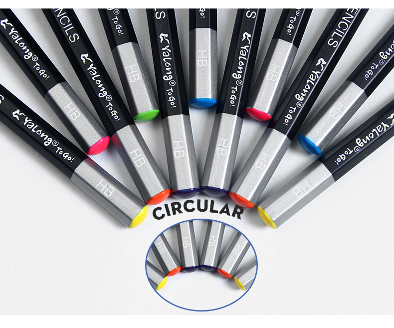 YL191358 High-quality wooden round standard pencil HB pencil set for children, suitable for students Application Scenario