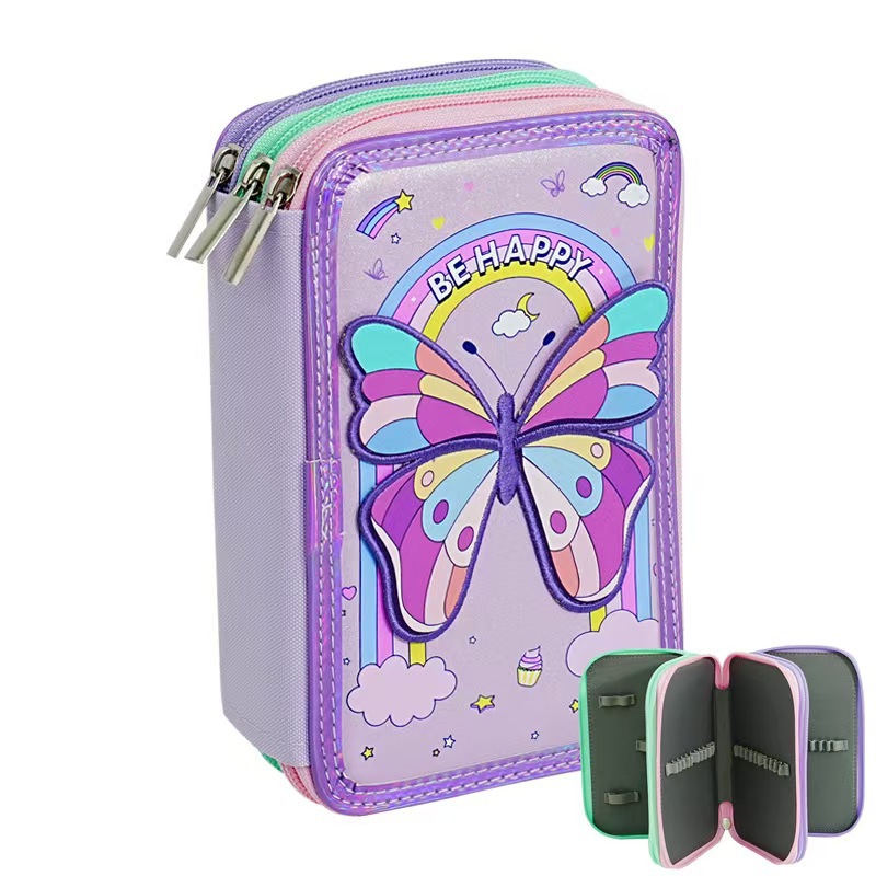 2026 New 48-color Oxford cloth student drawing large-capacity colored pencil case, art storage pencil case full figure