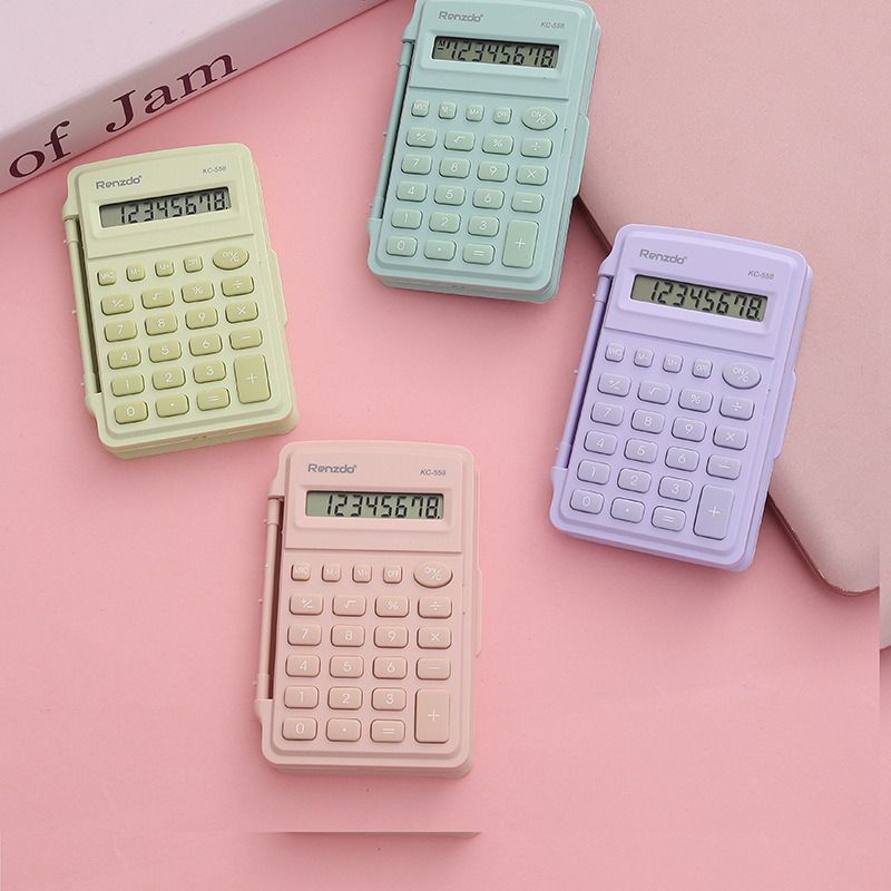 The kc-558 mini flip palm Calculator is a cute cartoon, small, portable and practical calculator details Picture