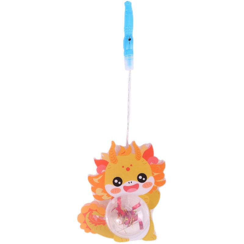 New Year's hand-held cartoon lanterns, children's flashing lanterns, glowing dragon Year lanterns during the Spring Festival, and popular gifts sold at street stalls during the Spring Festival Item Picture
