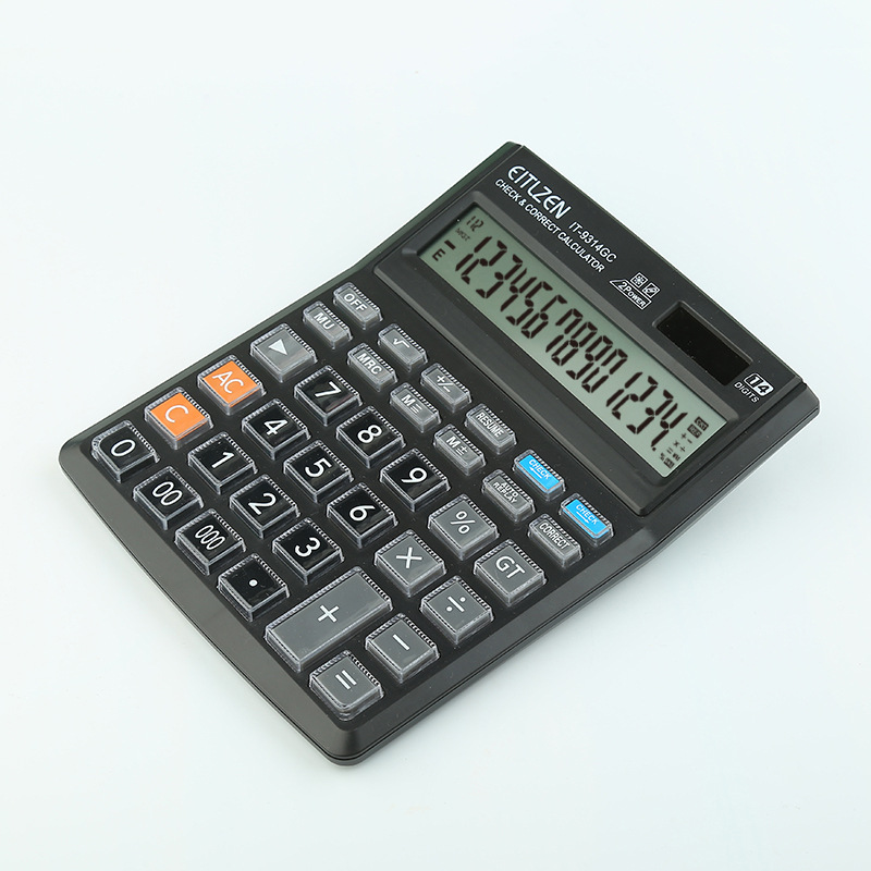 IT-9314GC Ruicheng Calculator, large screen, 14-bit data lookup, Solar dual power supply, office computer, Finance details Picture