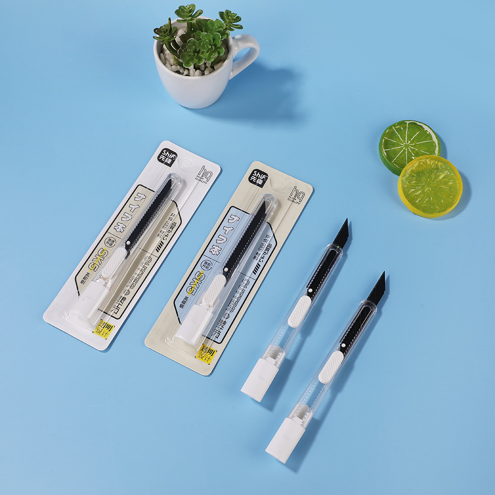 Pioneer 8159 Transparent Utility Knife, 30-degree sharp corner office art paper cutting utility knife details Picture