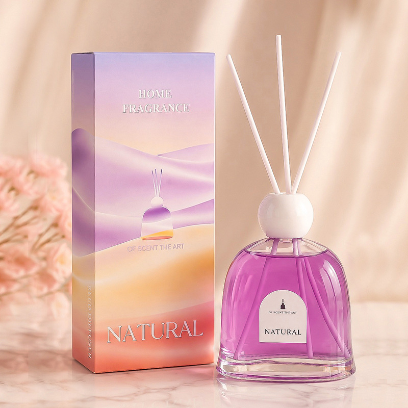 Macaron ins colored transparent glass flameless aroma diffuser for home use with rattan for indoor long-lasting odor removal Application Scenario