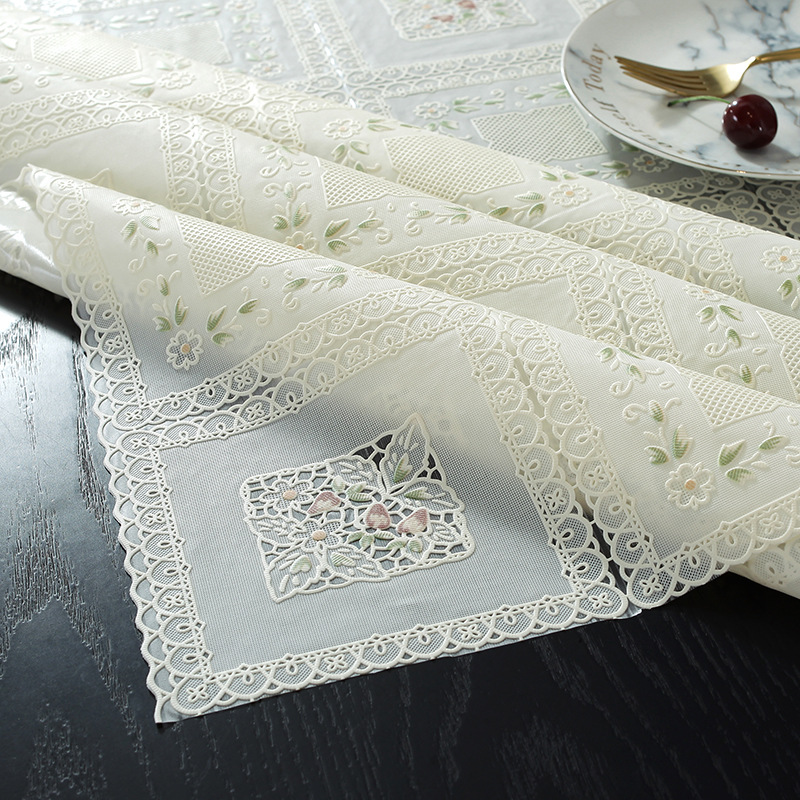 桌布防水防油免洗防烫pvc塑料茶几垫书桌垫ins布艺台布餐桌布方形细节图