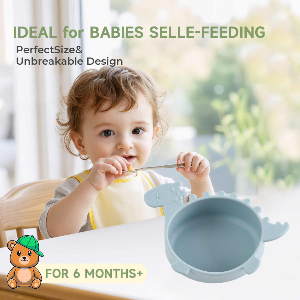 婴儿硅胶餐具/硅胶儿童餐具套装/pp餐具/母婴餐具/保鲜盒玻璃细节图