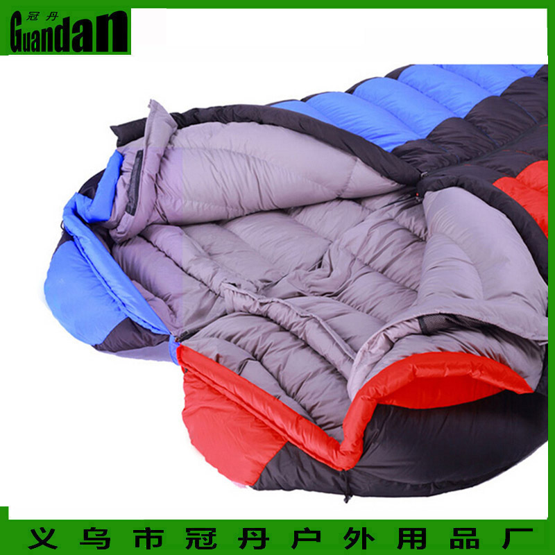 Factory direct sales: 1700g mummium-style mummy type outdoor camping down sleeping bag, filled with 1000g Specification image