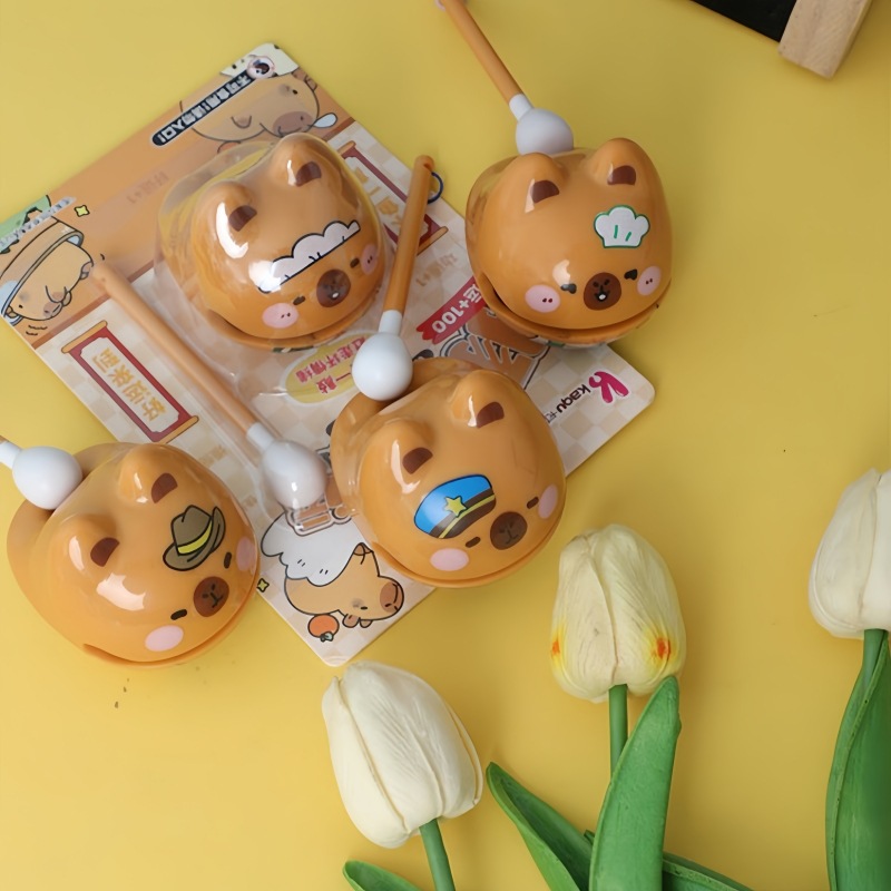 可爱萌宠敲佛系功德小木鱼系列车载桌面摆件儿童礼物厂家直销批发