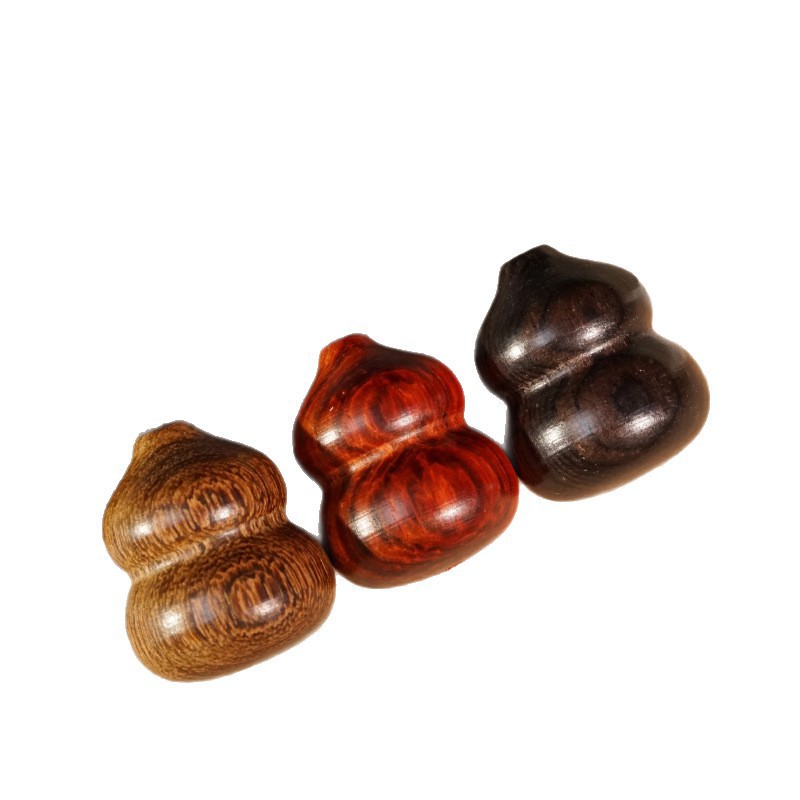 Sandalwood gourd small accessories, cultural play wooden small items, keychains, pendants, Fulu portable pendants, DIY ornaments Item Picture