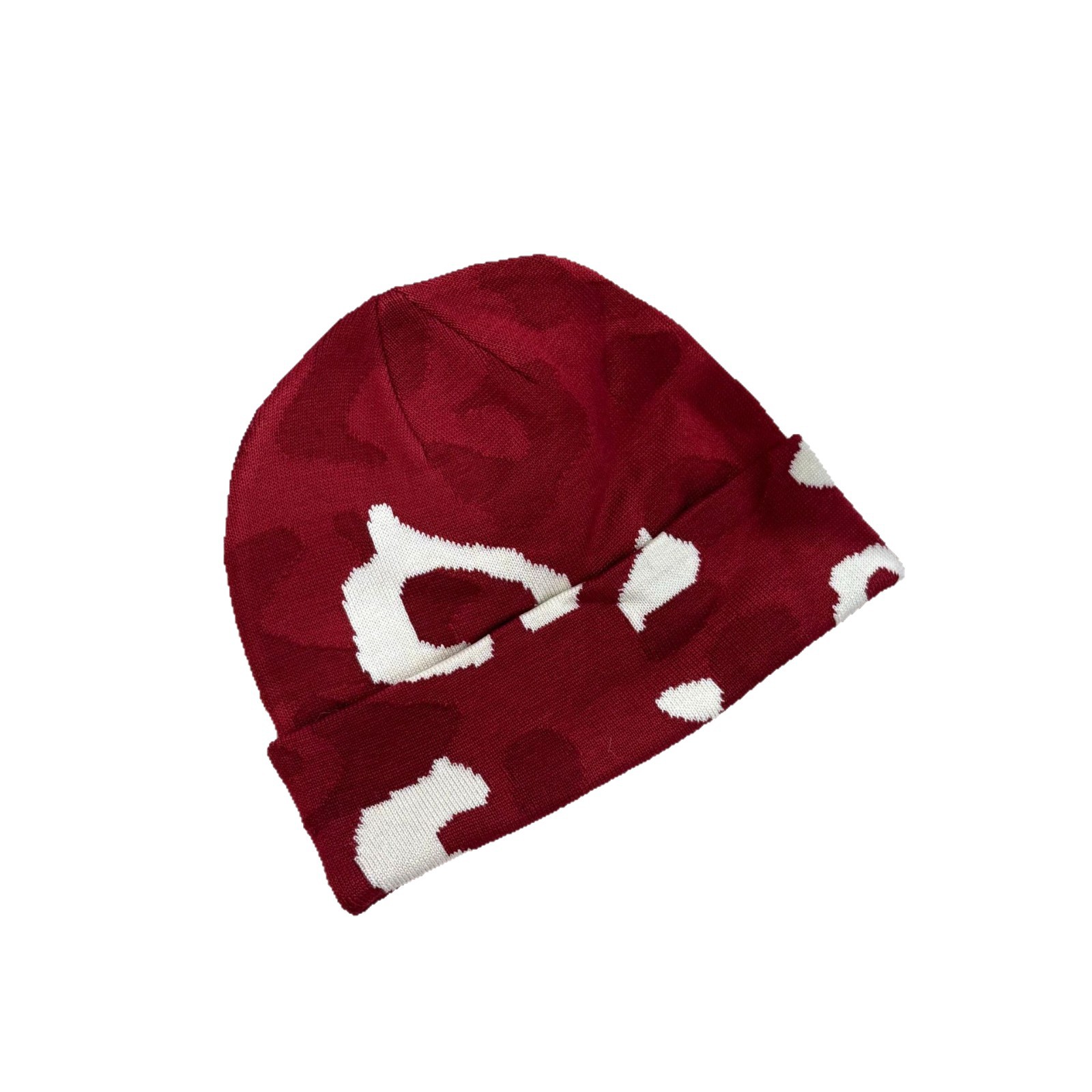 2025 New autumn and winter woolen caps, outdoor casual ski caps, European and American cold caps, warm jacquard camouflage knitted caps for men Item Picture