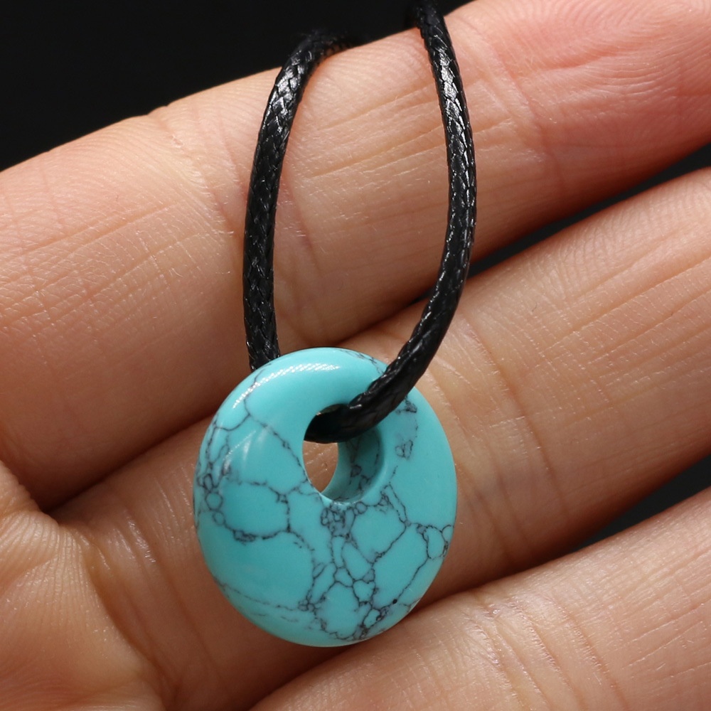 Exquisite natural stone semi-precious stone beads, large-hole beads, DIY jewelry accessories, handcrafted necklaces, wholesale Specification image