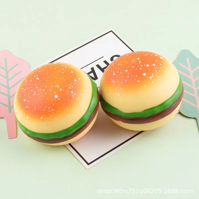 Factory direct sales stress-relieving hamburgers, creative and unique stress-relieving small toys, fun to mold and play with simulation pranks hamburgers Specification image