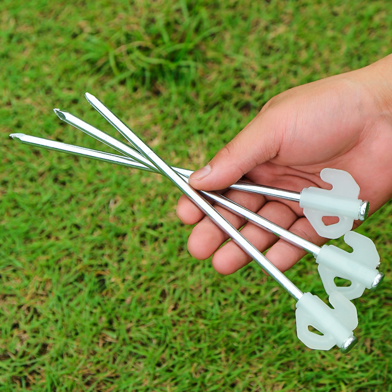 Wholesale of camping tent canopy accessories, ground nails, outdoor camping luminous reinforcing fluorescent nails, multi-purpose details Picture