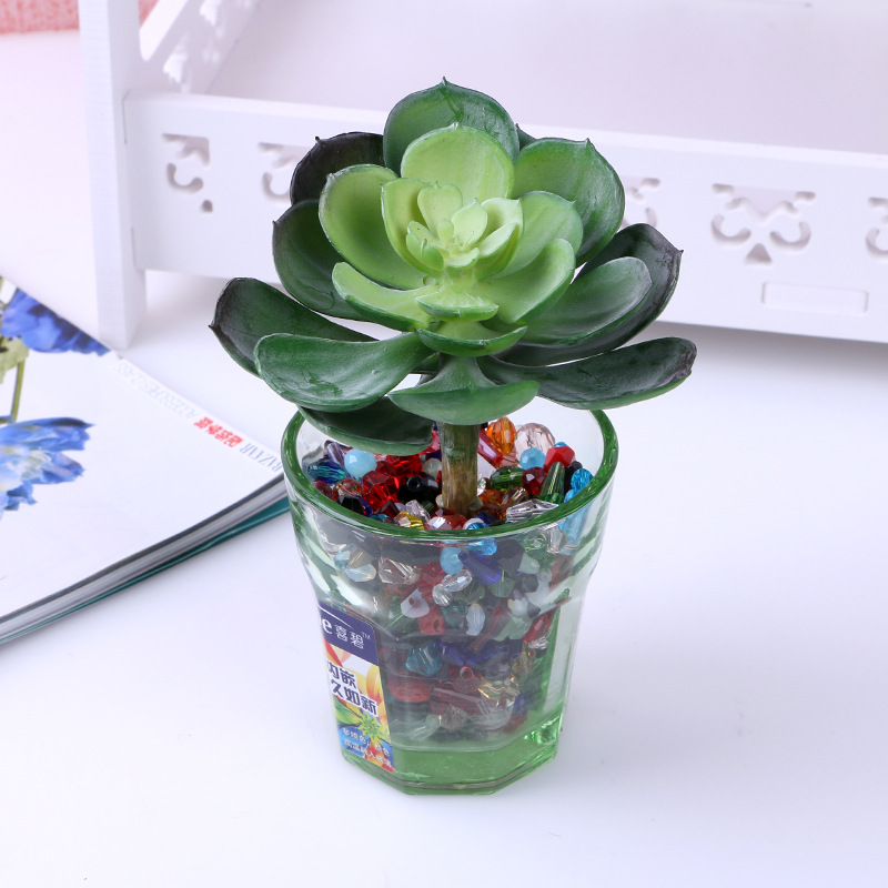 多肉仿真花/花篮装饰/柳编/凤眼菩提/挂件细节图