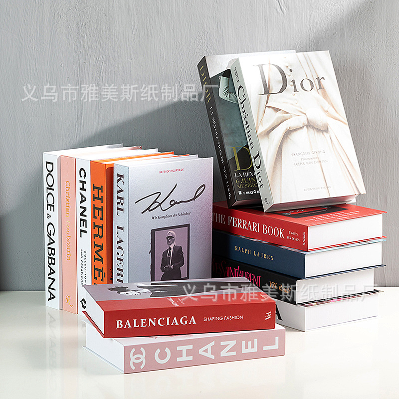 Foldable fake book ornaments, English simulation book decorative displays, Nordic prop books, hotel soft decorations