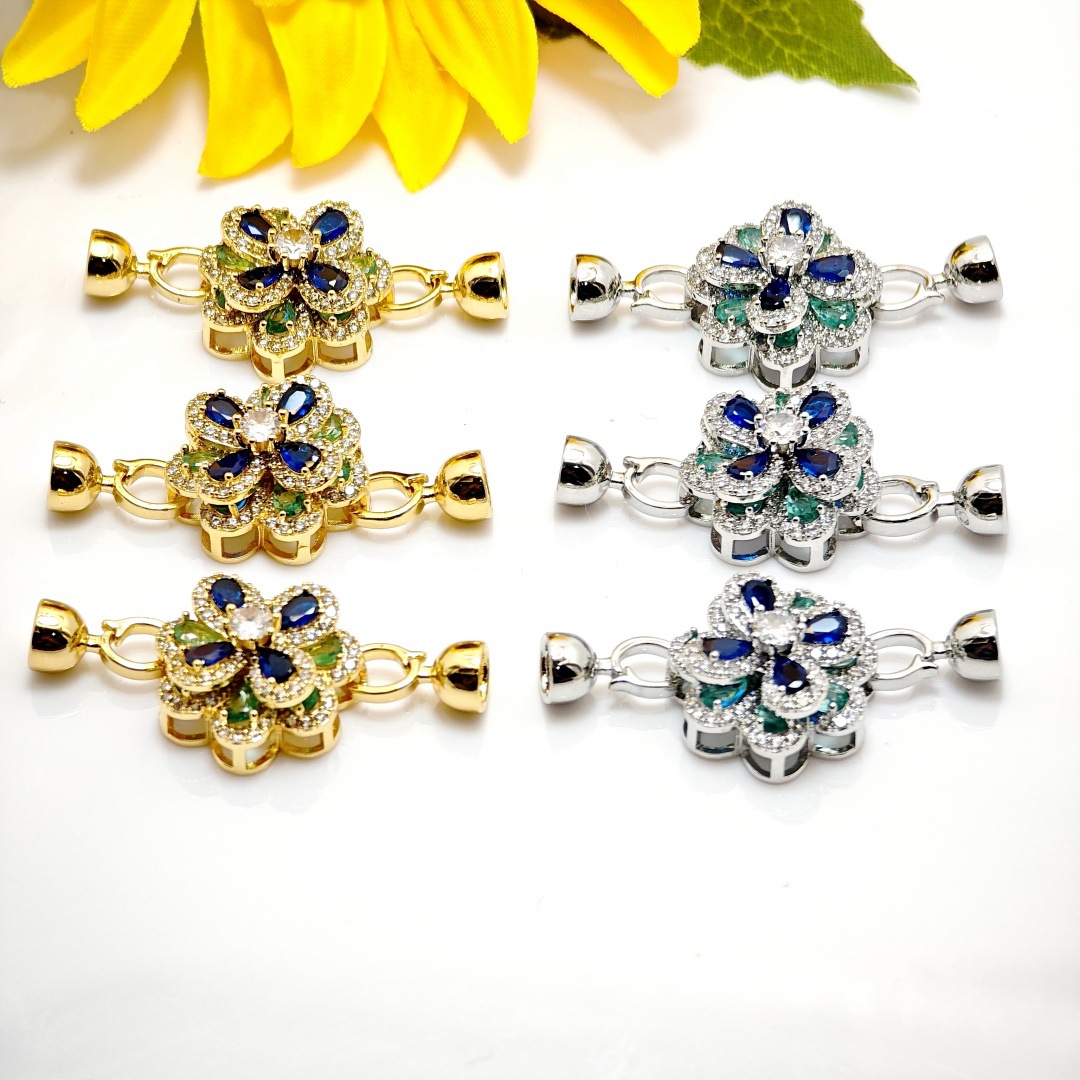 Pearl necklace buckle, cross buckle, electroplated high color retention mother-of-pearl necklace buckle, DIY bracelet, necklace buckle, D-shaped buckle