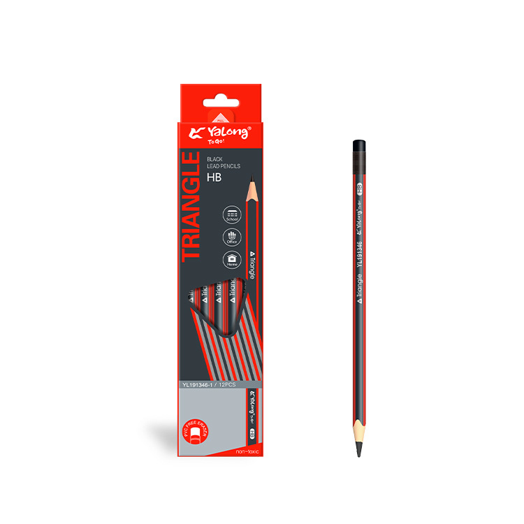 Yalong Cross-border Stationery Wholesale 12 wooden pencils with erasers HB standard office pencils