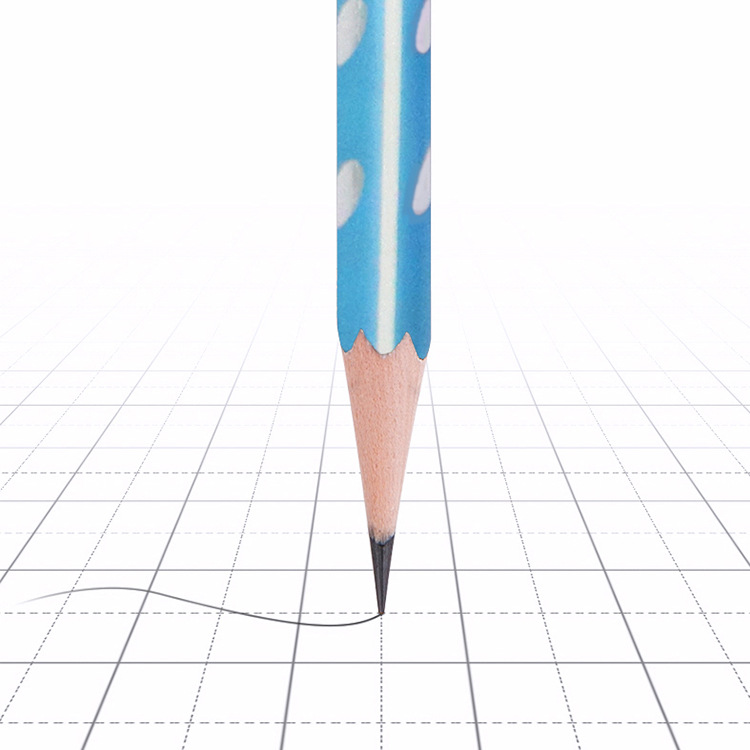 Yalong Cross-border Cute Student Triangle Pole Popular HB Pencil Set with rubber top suitable for student writing Specification image