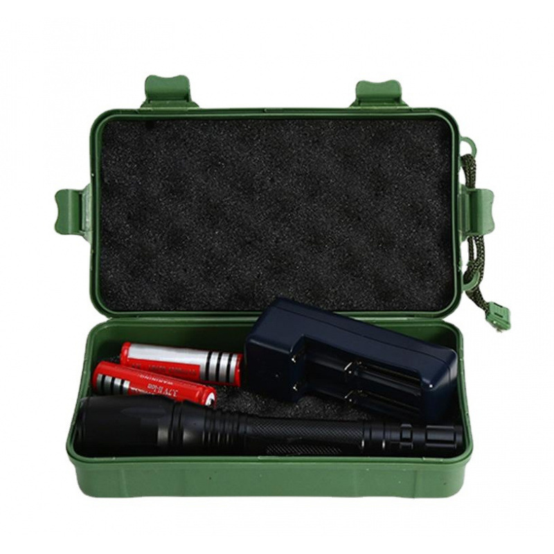 A New Cross-Border Pen-Buckle High-Intensity Rechargeable Flashlight With Led Dual-Segment T6 Long-Range Telescopic Zoom Flashlight, Featuring High Power Item Picture
