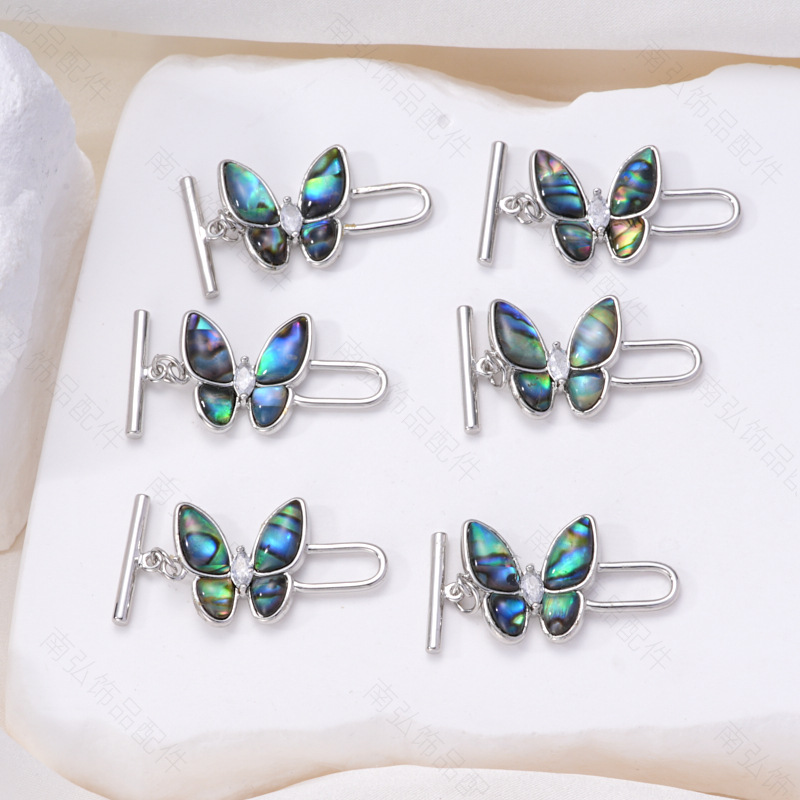 Pearl necklace clasp, shell butterfly ot clasp, bracelet connecting clasp, end clasp, sweater chain buckle, diy jewelry accessories details Picture