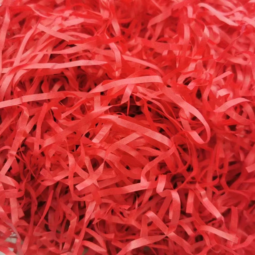High-end multi-color solid color raffia grass chicken nest grass shredded paper thread decorative filling, raffia grass thread creative decoration Specification image