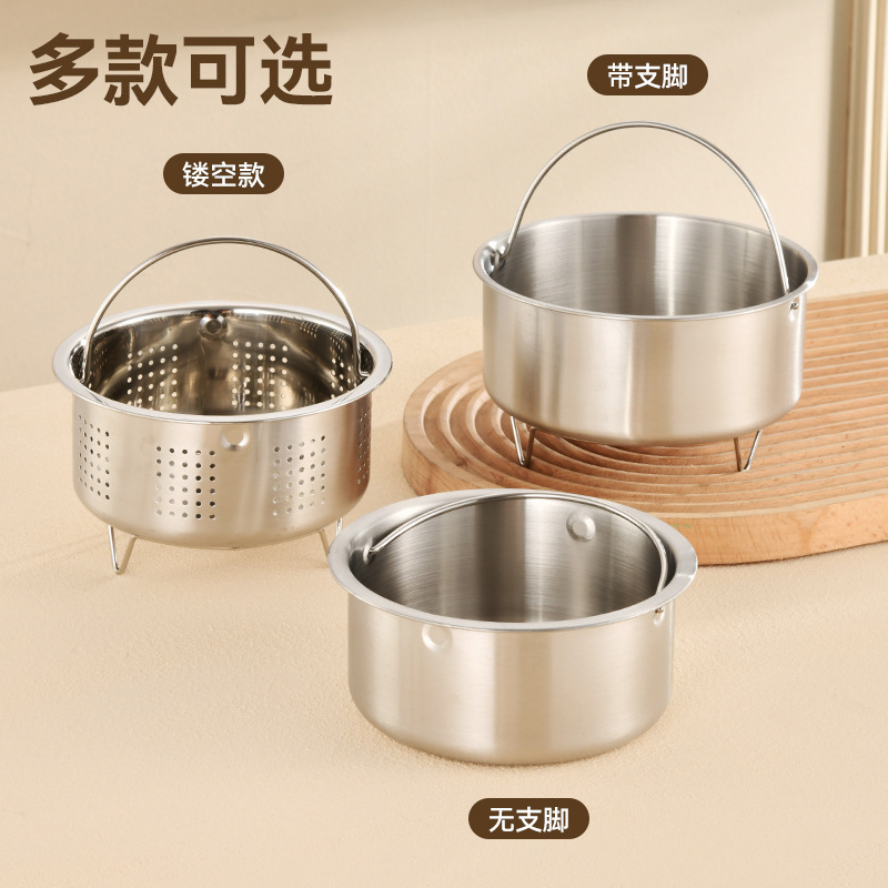 304 stainless steel steaming bowl, baby complementary food, household mini steamer, children's steam pot, steamed egg custard details Picture
