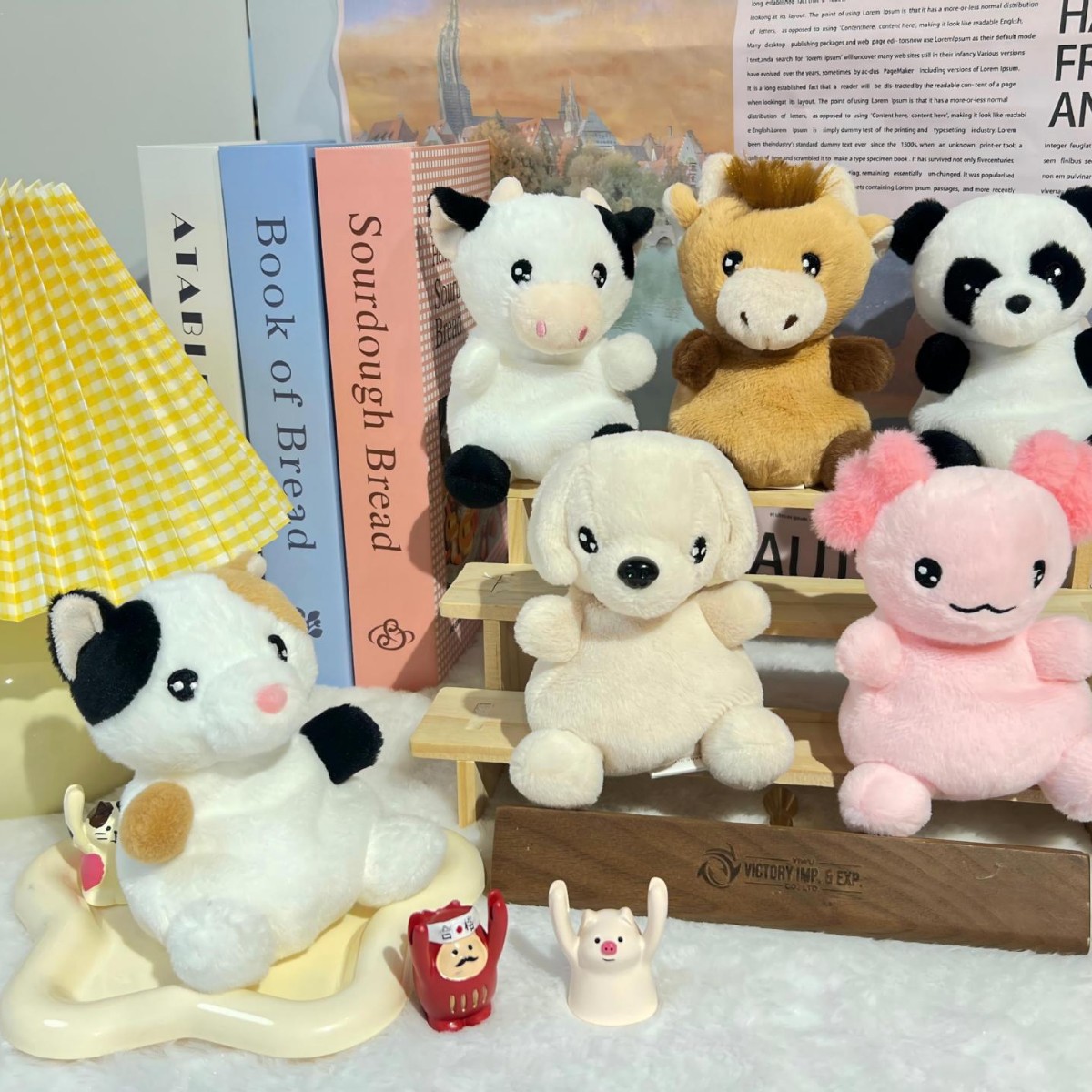 帕菲布迪粒子动物解压毛绒玩具桌伴可爱卡通玩偶公仔礼物迷你小猪