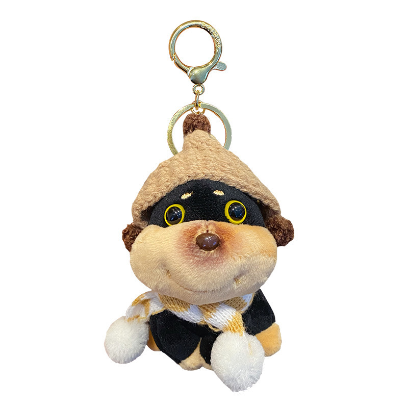 Authentic original DIY bee puppy plush toy keychain, cute and exquisite doll bag pendant for girls Item Picture