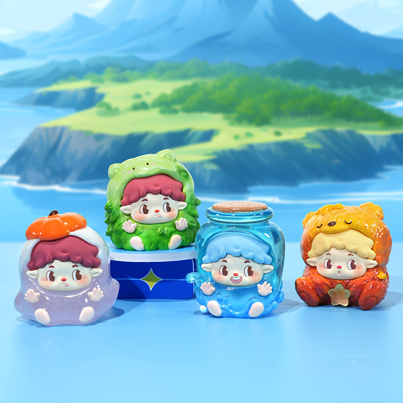 Fantasy Island Blind Box Office desktop decompression Playable decorative items, gifts, cute dolls, toys Blind box wholesale Application Scenario