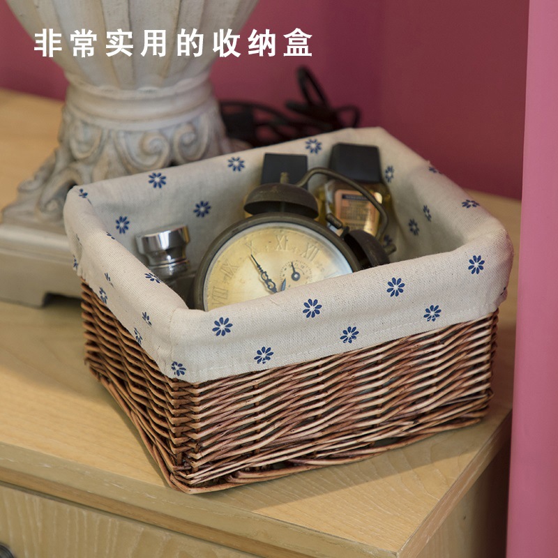 防藤编收纳篮脏衣篓编织带塑料篮子PP料收纳盒