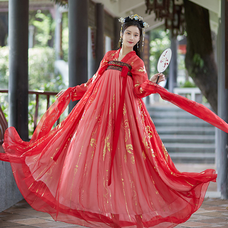 汉服女长袖中国风/明制表演服饰汉服/甲胄/表演服饰汉服/尾货产品图