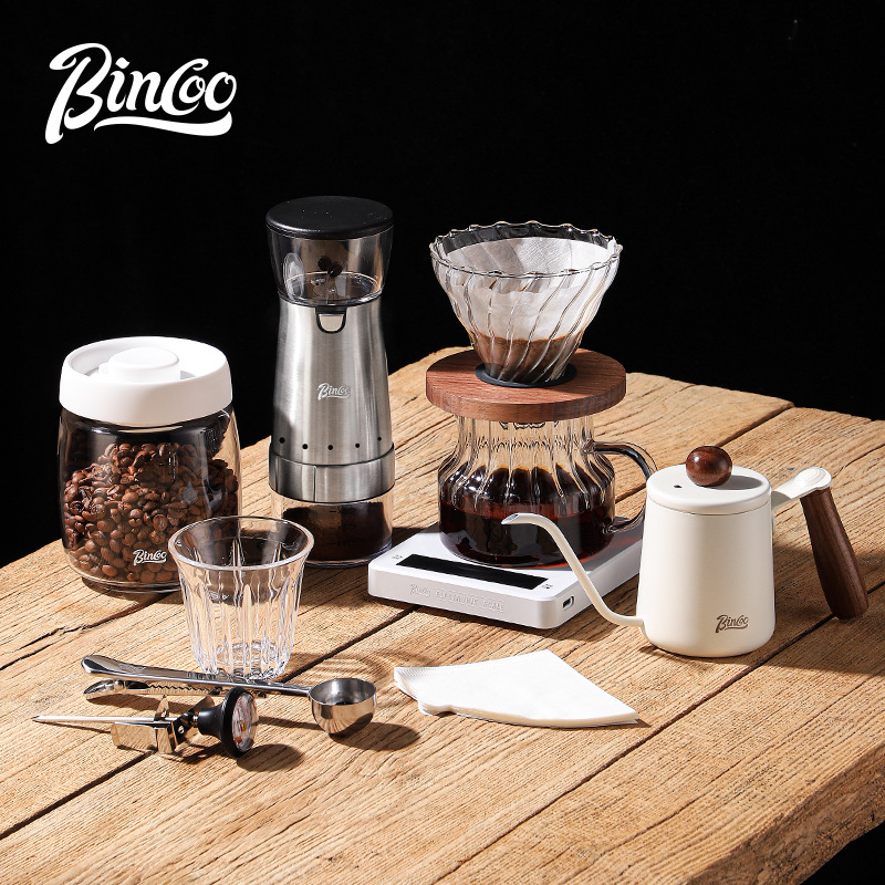 分享壶套装手冲咖啡壶过滤杯咖啡器具家用冲泡过滤壶白底实物图