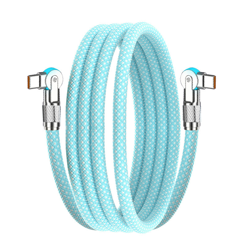 PD double elbow data cable braided is suitable for TYPE-C Apple 15 Super Fast charging thick zinc alloy charging cable Item Picture