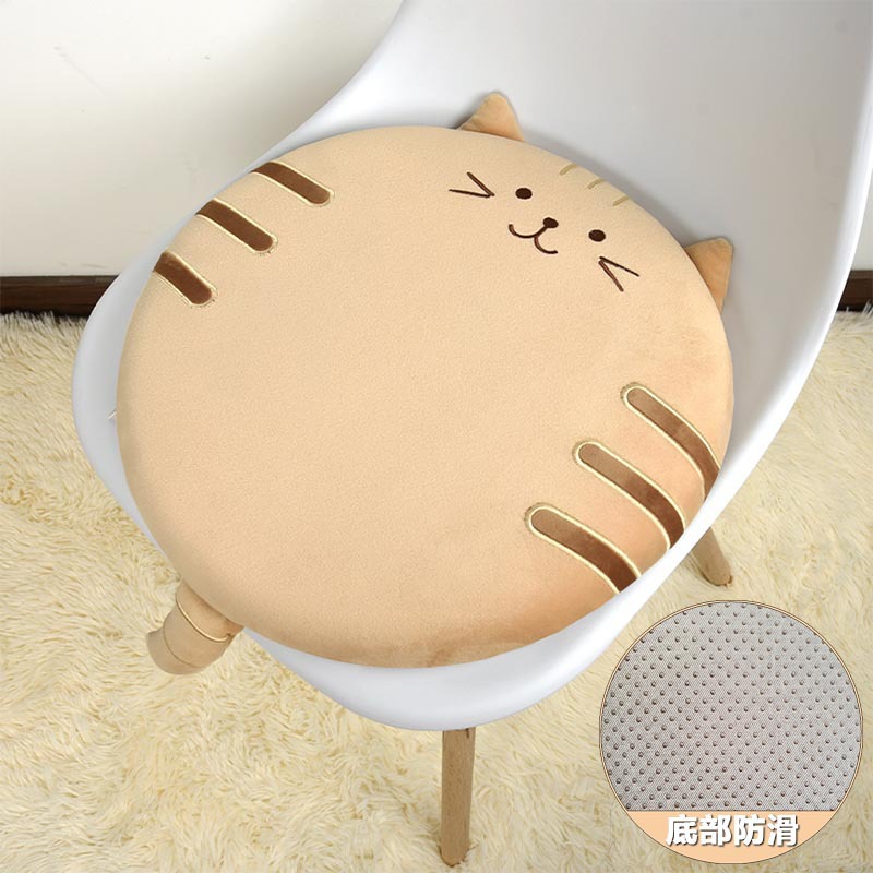 卡通慢回弹记忆棉榻榻米圆形坐垫加厚办公室椅垫可拆洗学生可爱