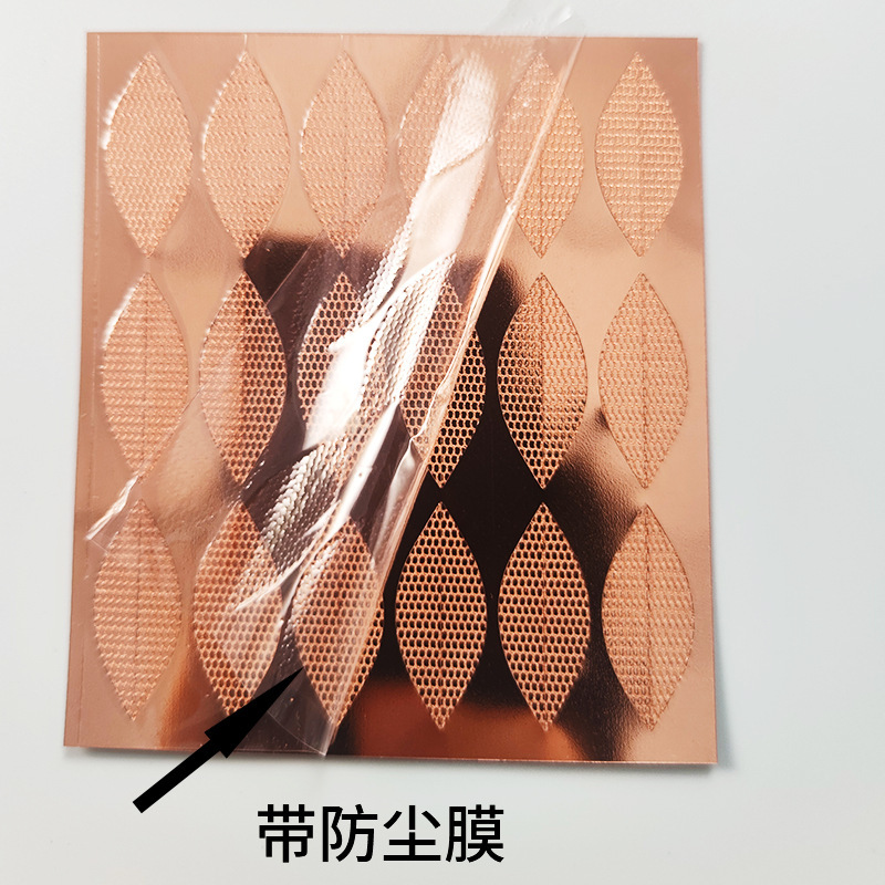 Wholesale Lace Double Eyelid Stickers That Stick To Water, Invisible Mesh Rose Gold Base Beauty Stickers, Olive No-Glue Setting Application Scenario