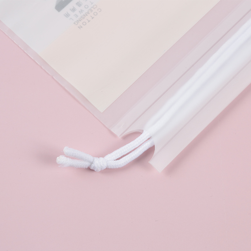 Wholesale beauty packaging bags, takeout packaging bags, cotton soft tissue drawstrings, face towel packaging bags, customized packaging bags details Picture