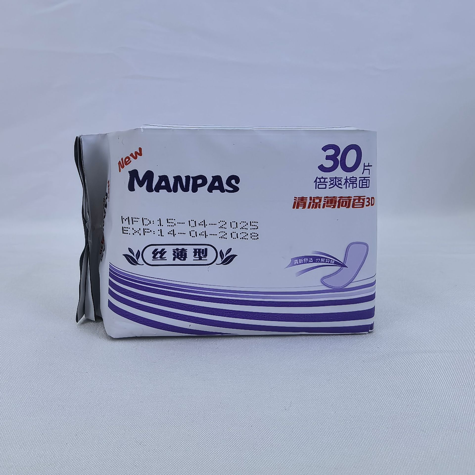 30 قطعة من الوشاح الصحي (15 مم) الخاص بالتجارة الخارجية في علب كاملة من المناديل الصحية ليلا ونهارا Item Picture