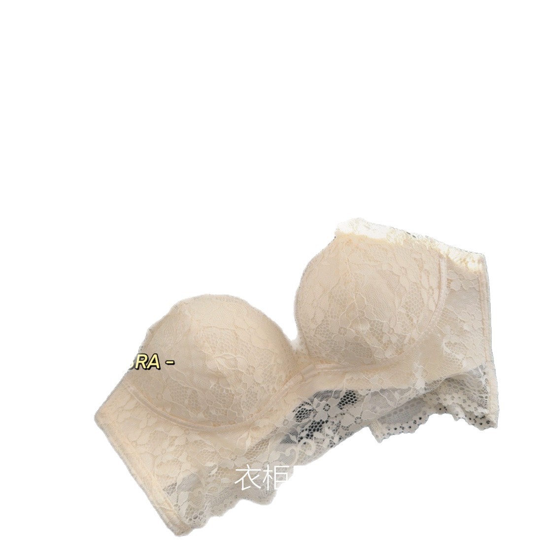 Longxin Upgrade 2.0 Small chest Gathering Lingerie Women's no-steel ring neck-hanging Pure Desire French Lace Sexy inner layer bra Item Picture