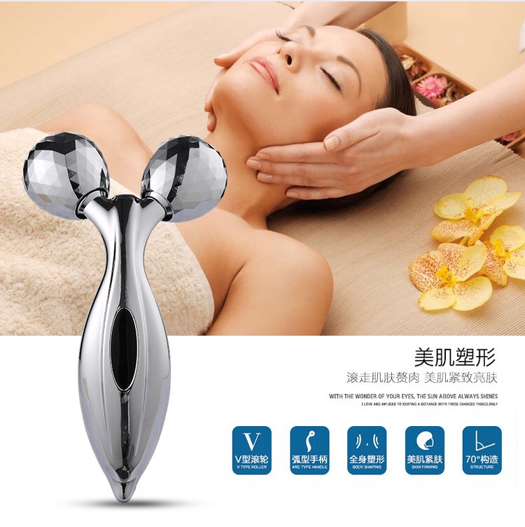 Cross-border factory wholesale V-face device, 3D roller massage device, facial massager, lifting and beauty V-face massage details Picture