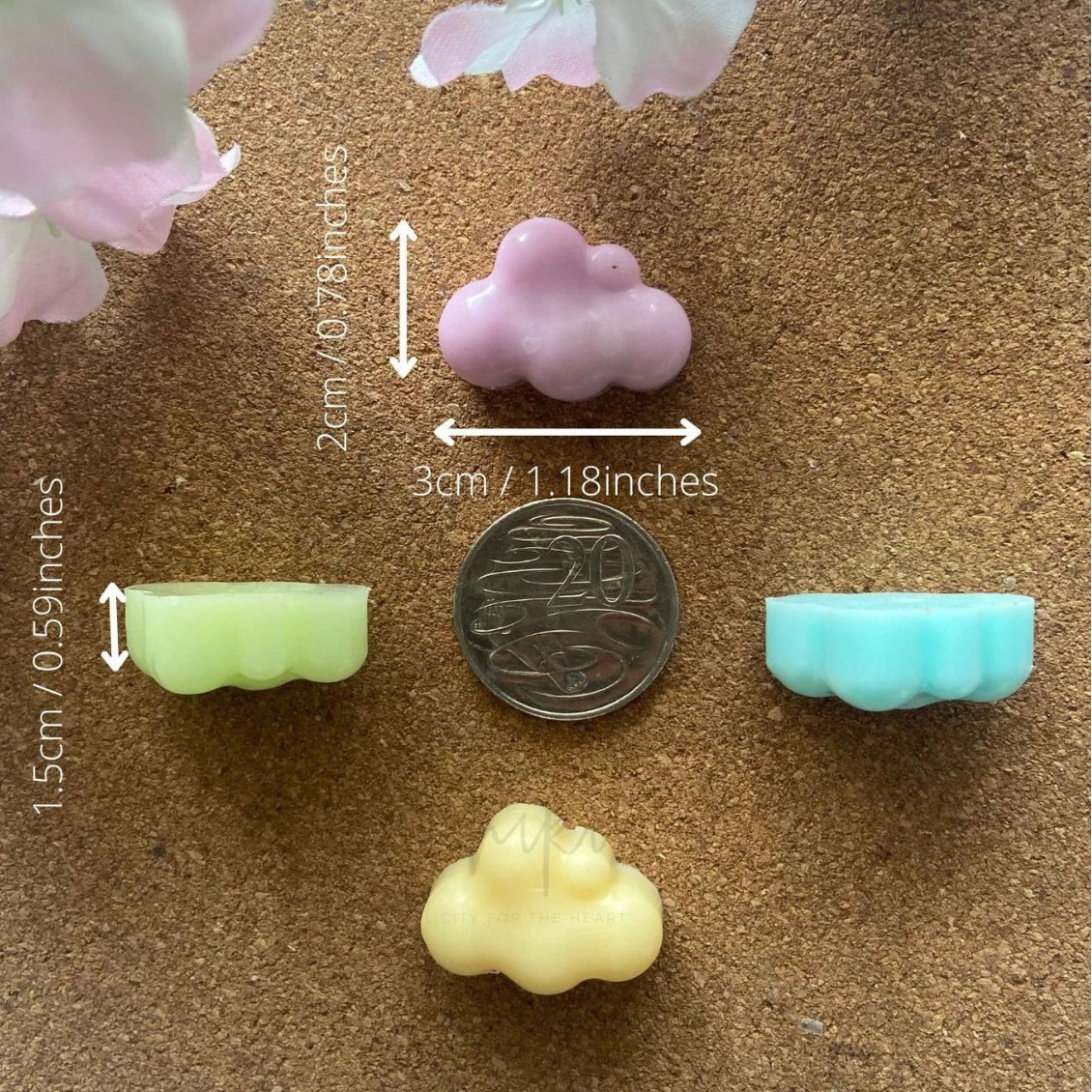 跨境批发云朵皂清洁香皂洗手洗脸植物皂滋润多彩8个装小块手工皂细节图