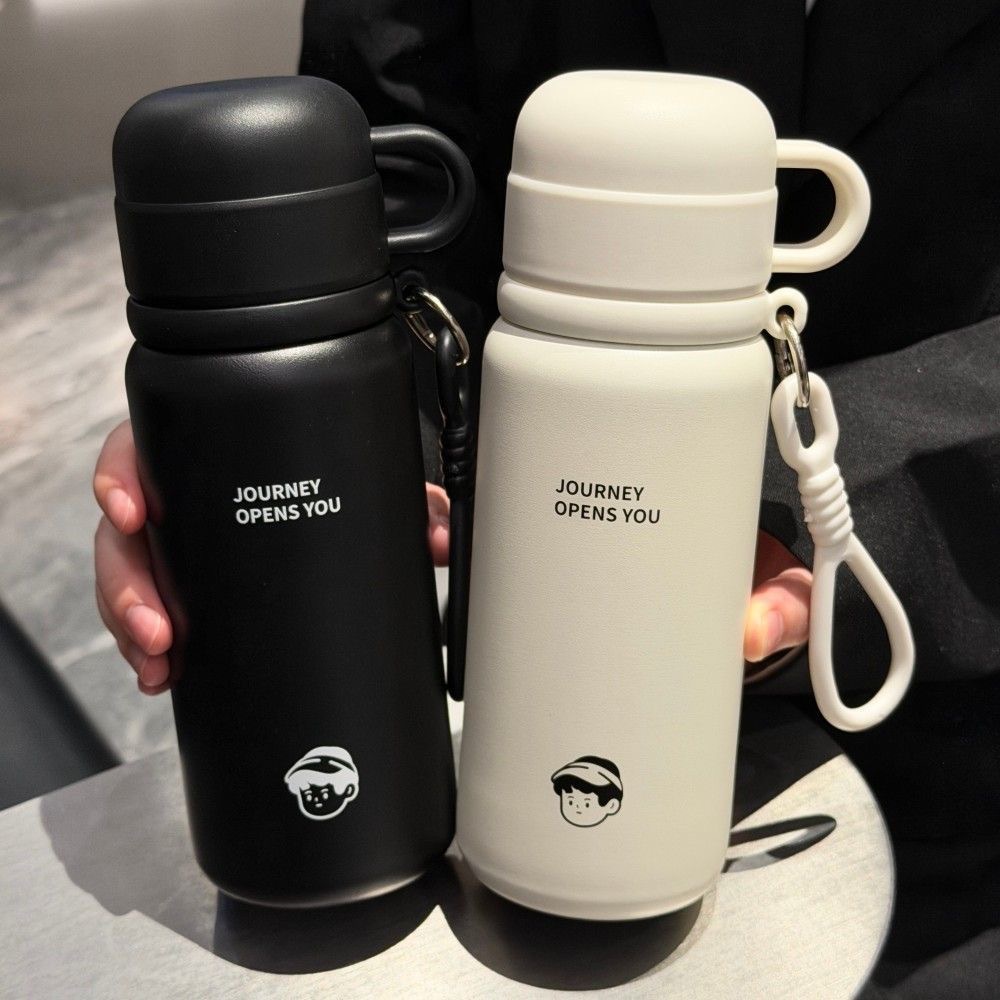 316 stainless steel insulated cup, drinking ceramic water cup, men's simple large-capacity tea spacer, portable straw cup