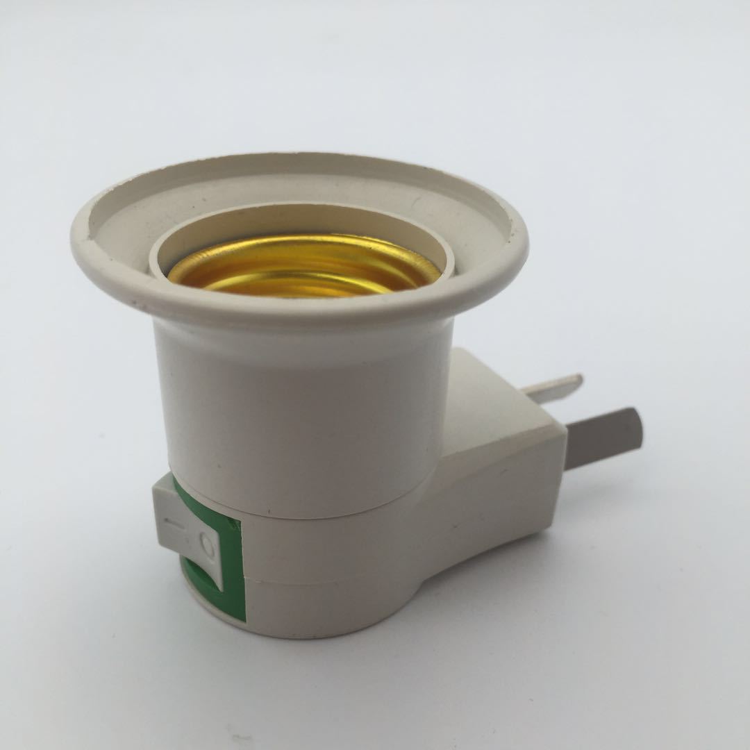One-piece daifa magic ball lamp head, lamp base, mobile lamp head with switch plug, American standard white lamp cup, bulb lamp base