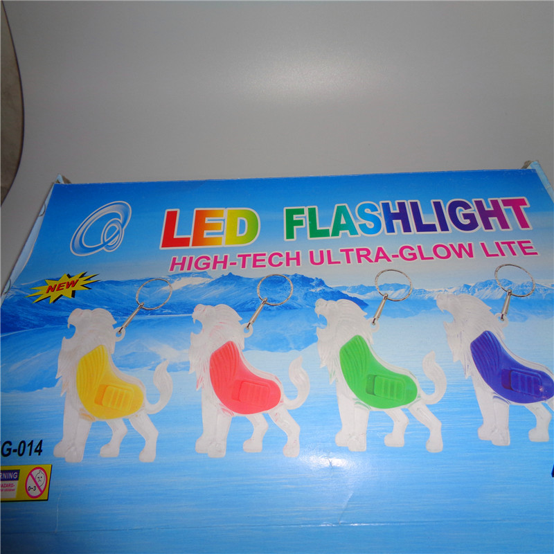Yiwu children's toy LED keychain light, new fashionable mini luminous small gift lion light factory direct sales Application Scenario