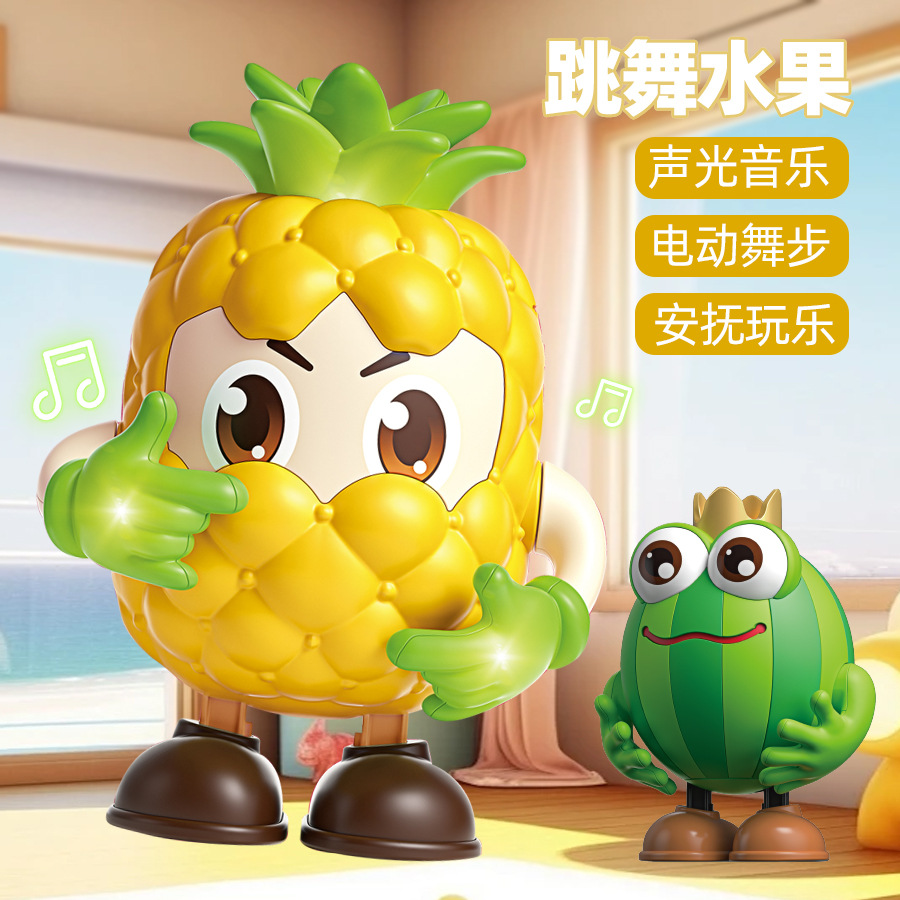 跨境创意 儿童灯光音乐电动 跳舞玩具卡通动物蘑菇企鹅机器人批发细节图