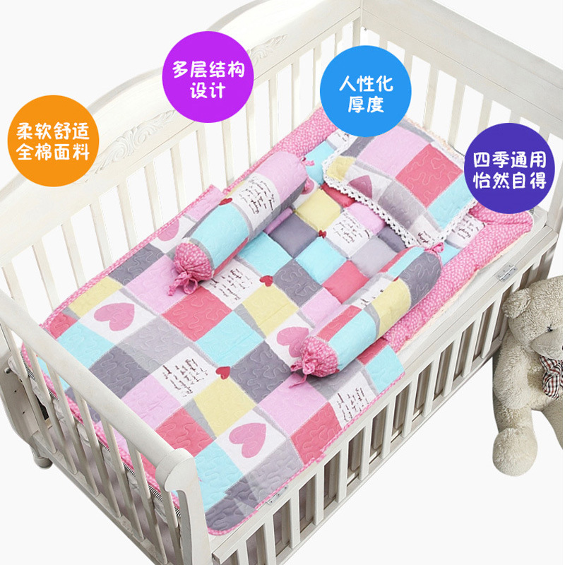 Baby bedding and mattress manufacturer, skin-friendly and soft crawling MATS, pillows, quilts, mattress sets, direct wholesale for children's rooms details Picture