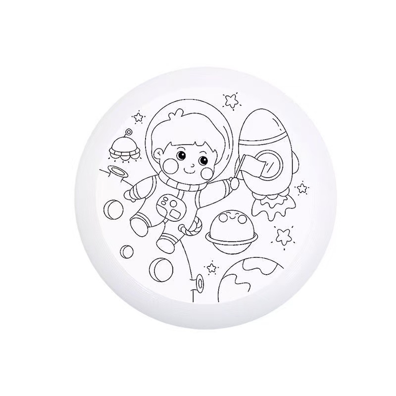 Kindergarten diy handmade frisbee painting, children's handmade graffiti art, hand-painted materials, round outdoor toys Item Picture