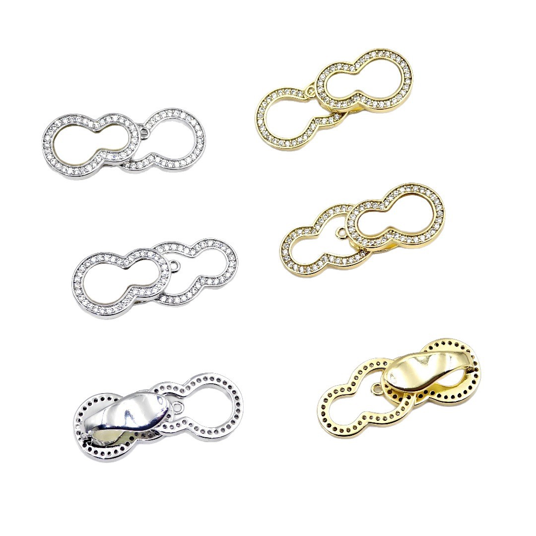 Pearl necklace buckle, gourd clip buckle, spring elastic press buckle, handcrafted end buckle, sweater chain diy accessories Item Picture