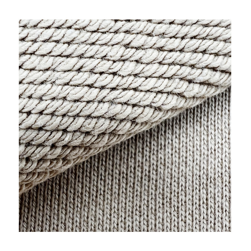 500g thickened all-cotton David fabric, national trend double-strand loop fabric, trendy brand's heavyweight knitted fish-scale fabric, smooth and firm Item Picture