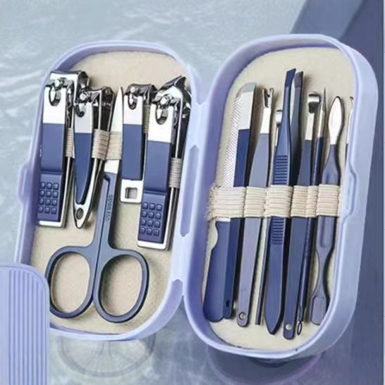 Nail care tool set of 12 pieces, nail trimming, polishing and care set, professional household tools details Picture