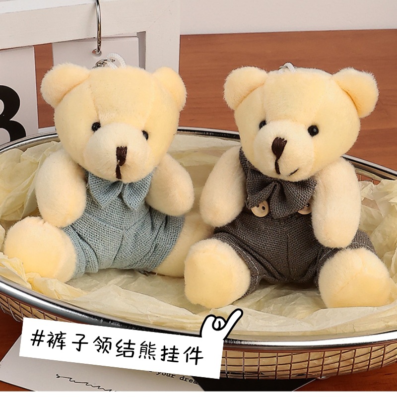 Cute dressing bear bag pendant, plush bag hanging, small doll decoration bag pendant, cute trinket doll Application Scenario